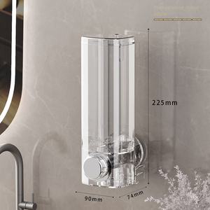 <span class=keywords><strong>Dispenser</strong></span> a <span class=keywords><strong>ventosa</strong></span> trasparente in plastica acrilica a parete facile da installare per <span class=keywords><strong>sapone</strong></span> liquido per <span class=keywords><strong>sapone</strong></span> per animali domestici - Product Image 6