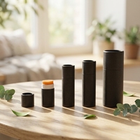 Tube en carton kraft recyclable en vrac, cylindrique, à poussoir, pour déodorant en stick de 0,3 oz, emballage cosmétique