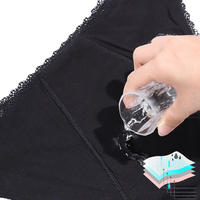 Culotte menstruelle respirante en fibre de bambou sexy à 4 couches, anti-fuite, absorbante rapide, culotte menstruelle pour femmes
