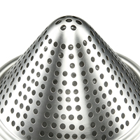 Filtre à thé et café conique en acier inoxydable à mailles fines, entonnoir en métal de qualité alimentaire pour la filtration des boissons en cuisine