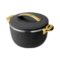 Ensemble de récipients isothermes anti-fuite en acier inoxydable plaqué or noir, grande capacité, 1 compartiment, avec couvercle en plastique mignon