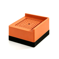 Pieds de meubles en plastique antidérapants réglables et robustes pour canapés-lits, design rectangulaire noir, durables et écologiques