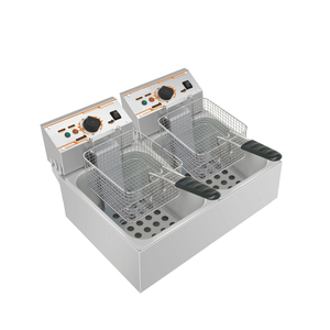 <span class=keywords><strong>Friteuse</strong></span> commerciale à gaz et électrique en acier inoxydable avec panier d'une capacité de 6L pour équipement de cuisine de restaurant - Product Image 6