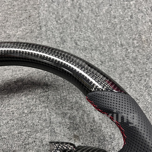 Volante Deportivo Personalizado de Fibra de Carbono y Cuero con Costuras Rojas para <span class=keywords><strong>Lexus</strong></span> IS ES ES300 GS GS350 <span class=keywords><strong>NX</strong></span> CT200 RC IS350 con Franja Roja - Product Image 5