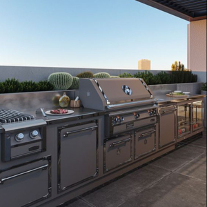 Australische Outdoor Gasgrill Aangepaste Buitenkeuken 304 Roestvrij Staal Slimme Keukenkasten Fabrikant