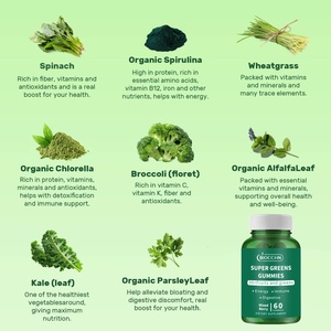 Gomitas de Vitaminas Super Green <span class=keywords><strong>Fruit</strong></span>, Promueven la Digestión, Apoyan la Salud Intestinal, Antioxidantes, Suplemento Dietético Vegano - Product Image 4