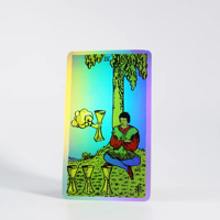 Cartes de tarot personnalisées recto-verso, impression couleur, design de divination occulte, effet holographique, cartes/maquettes à effet holographique sur un côté, vente chaude
