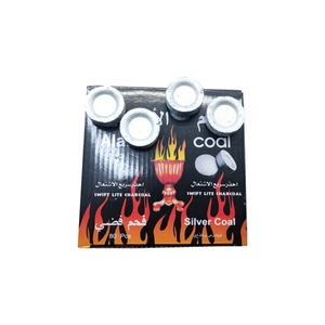 Carbón <span class=keywords><strong>Alamir</strong></span> de encendido rápido plateado, redondo de 33 mm, sin humo, de larga duración, carbón para hookah <span class=keywords><strong>Alamir</strong></span> de 33 mm - Product Image 3
