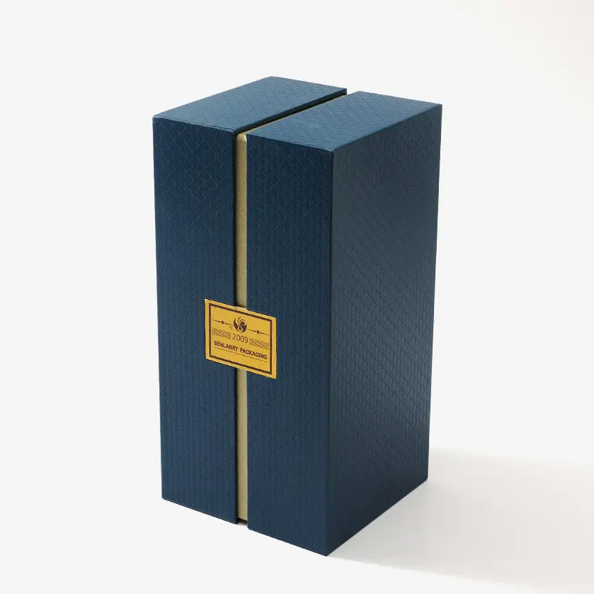 자기 폐쇄 와인 상자 포장 프리미엄 디자인 더블 도어 주류 병 선물 상자