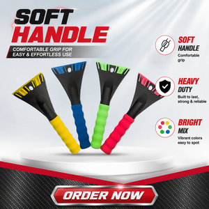 <span class=keywords><strong>Grattoir</strong></span> de <span class=keywords><strong>pare</strong></span>-<span class=keywords><strong>brise</strong></span> de voiture avec poignée ergonomique en mousse anti-rayures pour l'élimination de la glace et de la neige - Product Image 1