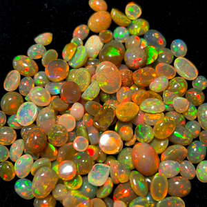 Opale d'Éthiopie naturelle à base de jaune, cabochons à taille mixte, jeu de couleurs brillant et effet de feu, pierre précieuse en vrac pour la fabrication de bijoux W.A.GE - Product Image 1