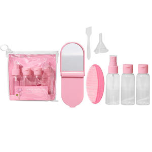 ชุดเครื่องสำอางสำหรับเดินทางเอเย่ 7 ชิ้นขวดสเปรย์ PET กระจกพับได้หวีเครื่องมือแต่งหน้าแบบพกพา - Product Image 4