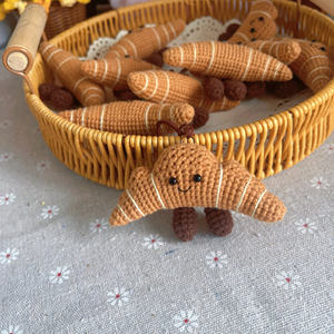 LLavero de oso de <span class=keywords><strong>ganchillo</strong></span> de algodón orgánico hecho a mano, colgante de mochila escolar de animales de punto con relleno de algodón PP, regalo para niños - Product Image 6