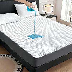 <span class=keywords><strong>Protector</strong></span> de Colchón Impermeable de Poliéster, Tamaño Queen, Transpirable, Silencioso, Bolsillos Profundos de 6"-18", 300 Hilos, Lujoso, <span class=keywords><strong>Para</strong></span> Todas las Estaciones, Lavable a Máquina - Product Image 1