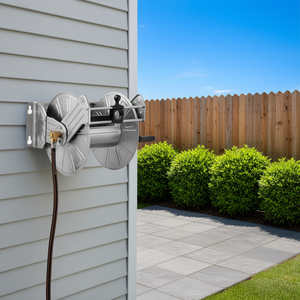 Avvolgitubo da Giardino a Parete 150 Piedi 5/8 Pollici con Raccordo in Ottone per Irrigazione Esterna - Product Image 2