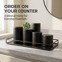 Pot en verre noir anti-UV et anti-odeur de 100 ml, à l'épreuve des enfants, petit récipient hermétique pour cosmétiques avec couvercle en PP noir
