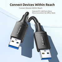 Jasoz USB 3.0 Kabel Man naar Man 5Gbps Hoge Snelheid 2.4A Stroom Drievoudige Afscherming voor Desktop PC Laptop Harde Schijf Webcam Camera