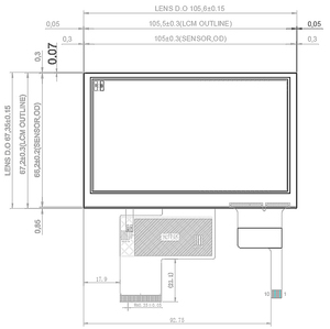 Layar sentuh LCD proyektor 4.3 inci 480*272 RGB layar LCD TFT 40Pin 4.3 inci modul Tampilan LCD dengan PCAP Panel sentuh kapasitif - Product Image 5