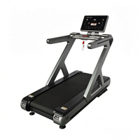 Tapis de course commercial à contrôle vectoriel, inclinaison électrique, plateau résistant à l'usure double face, écran LED, fréquence cardiaque sans fil, pour salle de sport et domicile