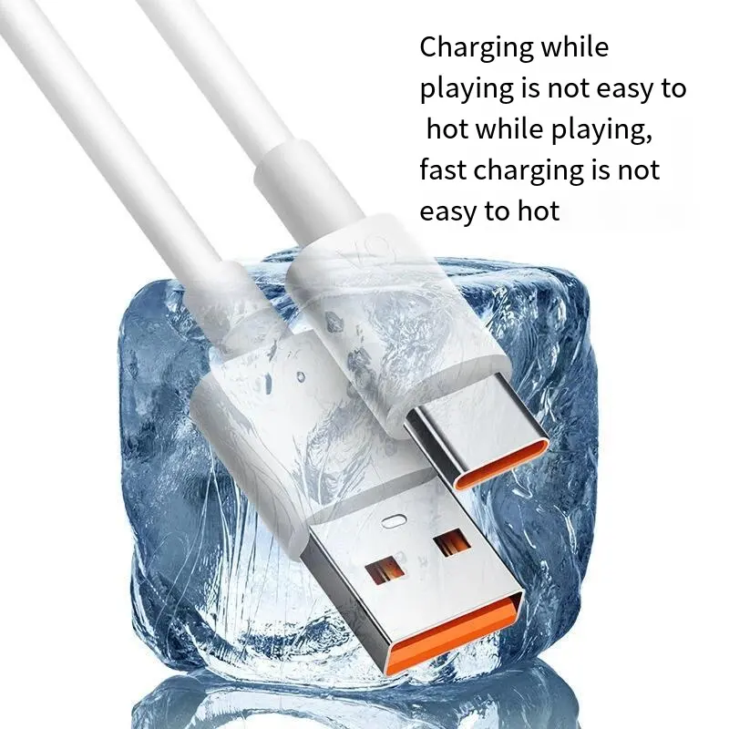 Cabo de carregamento super rápido USB 6A 1m Tipo-c Cabo de dados de carga de alta velocidade para dispositivos móveis, venda de fábrica