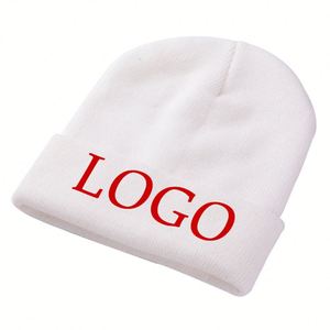 Custom Promotional Embroidery 60 Colors Winter Blank Plain Knitted Cap Beanie <b>Hats</b> With Logo - Product Image 2