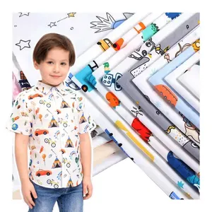 Breathable Organic Cotton Ly cra Print Fabric For Kids Digital Print Customize Your DIY 95 cotton 5 spandex fabric