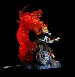 39CM Demon Slayer <span class=keywords><strong>Kimetsu</strong></span> <span class=keywords><strong>No</strong></span> <span class=keywords><strong>Yaiba</strong></span> Rengoku Kyoujurou personaje de dibujos animados modelo de juguete PVC Anime figura estatua - Product Image 5