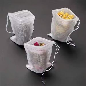 Custom Black Tea <b>Bags</b> Wholesale Empty Tea Filter <b>Bag</b> Large and Big Nonwoven Bath Tea <b>Bags</b> with Draw <b>Strings</b> - Product Image 1