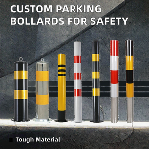 Dissuasore di Sicurezza Riflettente in Acciaio Giallo Certificato CE di Grado Ingegneristico, Marca <span class=keywords><strong>TL</strong></span>, 36 Pollici di Altezza <span class=keywords><strong>x</strong></span> 4,5 Pollici di Diametro, per Parcheggi Stradali - Product Image 2