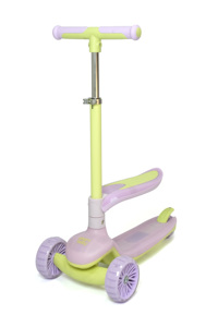 Monopattino Pieghevole <span class=keywords><strong>2</strong></span> in 1 per Bambini con Luci LED Arcobaleno, Regalo di Compleanno Durevole, Altezza Regolabile - Product Image 4