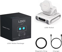 Robot de Juguete Inteligente Looi AI Blanco, de Plástico, Recargable, con Batería, para Niños, Compañero IA para Teléfonos Móviles y Escritorios