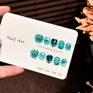 <span class=keywords><strong>Uñas</strong></span> Postizas Mini para Niños al por Mayor, Cortas, 3D, con Dibujos Animados de <span class=keywords><strong>León</strong></span>, Oso, Pingüino y Animales Marinos, Hechas a Mano, Reutilizables - Product Image 5