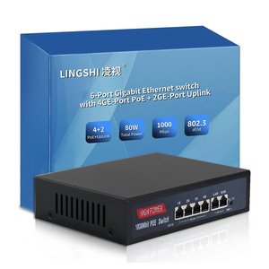 Vlan soporte 10/100/1000M 4 puertos POE + 2 puertos 1000Mbs red POE Switch para cámara IP CCTV sistema de cámara - Product Image 2