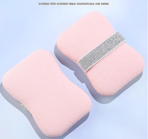 Bolsa de <span class=keywords><strong>espuma</strong></span> para baño de doble cara 2 en 1 - Esponja portátil para ducha facial y corporal, bolsa de jabón de malla reutilizable para viajes o uso diario - Product Image 6