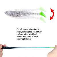 Leurre de pêche au fond en eau douce pour carpes, leurre artificiel souple en silicone flottant à queue en T, Brave SL00551/552(8), 10 cm/14 cm