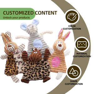 צעצוע כלבים אינטראקטיבי מקטיפה צבעונית עם לוגו בהתאמה אישית, צעצוע לעיסה ומשפר שיניים, צעצוע כלבים עמיד מבד קטיפה וכותנה - Product Image 2