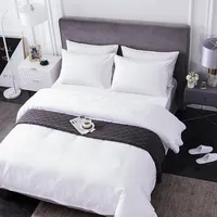 إيستون العلامة التجارية مصنع المنتج OEM تصميم خليط الراحة فندق الكتان 100% القطن للماء 4 قطعة دائم جديد طقم سرير