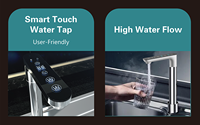 Haute Qualité Intelligent Numérique En Acier Inoxydable Cuisine Chaude Et Froide Sans Réservoir Ro Filtre À Eau Purificateur Robinets D'eau Robinet