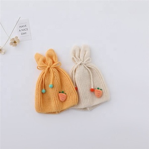 <span class=keywords><strong>Gorro</strong></span> <span class=keywords><strong>de</strong></span> <span class=keywords><strong>lana</strong></span> con diseño <span class=keywords><strong>de</strong></span> conejo y zanahoria <span class=keywords><strong>para</strong></span> niños, gorros <span class=keywords><strong>de</strong></span> punto <span class=keywords><strong>para</strong></span> bebé, otoño e invierno, 2022 - Product Image 4