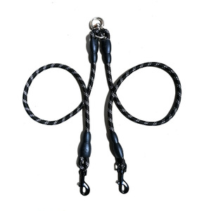 Naylon halat çift köpek tasma kayma kurşun 360 döner hiçbir arapsaçı çift yürüyüş tasma şok emici yansıtıcı Bungee tasma <span class=keywords><strong>2</strong></span> köpekler için - Product Image 4