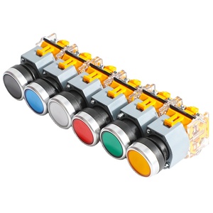 Interrupteur à bouton-poussoir LA39-B2-11g IP65 10A en plastique et laiton, type plat autobloquant, contrôle industriel - Product Image 1