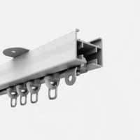 Rail de rideau électrique en alliage d'aluminium personnalisé |   Système de rail sur mesure pour fenêtre, adaptable à la largeur |   Longueur au choix