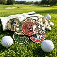 Marcador de bola de golf magnético personalizado de metal blanco liso con impresión personalizada, para clip de zapato de golf, soporte de imagen y herramienta de dibujo de líneas