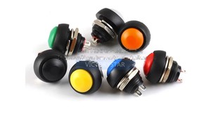 Pbs33b Small Waterproof Button Switch 12mm Round lock free self resetting switch button jo - Product Image 2