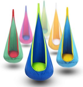 Hamaca Columpio para Niños, Interior y Exterior, Asiento Colgante Tipo Cápsula, Poliéster y Nailon Resistentes, para Camping y Senderismo - Product Image 1