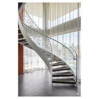 Escalier Prima au design contemporain avec suspension Escalier incurvé de haute qualité Escalier d'intérieur