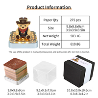 Bloc-notes calendrier annuel 2027 Cowboy Cartoon Little Bear avec base robuste, notes lumineuses, coffret cadeau et présentoir