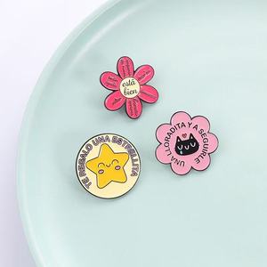 Épingles en alliage de zinc avec affirmations positives, motif fleur et étoile, pour le bien-être personnel et l'encouragement - Product Image 4