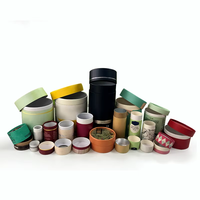 Vente en gros de petits sachets de thé Boîte ronde en papier de thé vert/Oolong avec revêtement UV en relief et emballage laminé mat