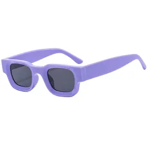 Trendy Style Retro Small Square Sunglasses Female Bulk Cheap Purple Sunglasses Custom Logo